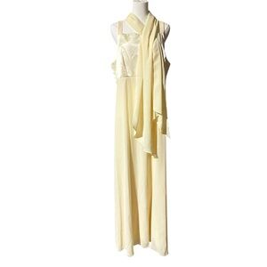 Night Way Collections One Shoulder Yellow Dress